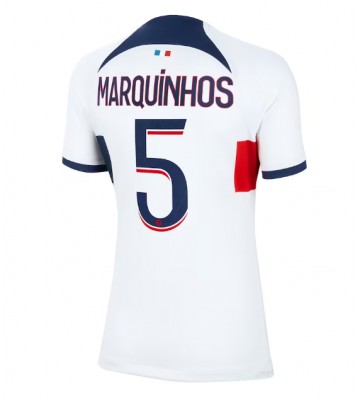 Paris Saint-Germain Marquinhos #5 Replika Udebanetrøje Dame 2023-24 Kortærmet